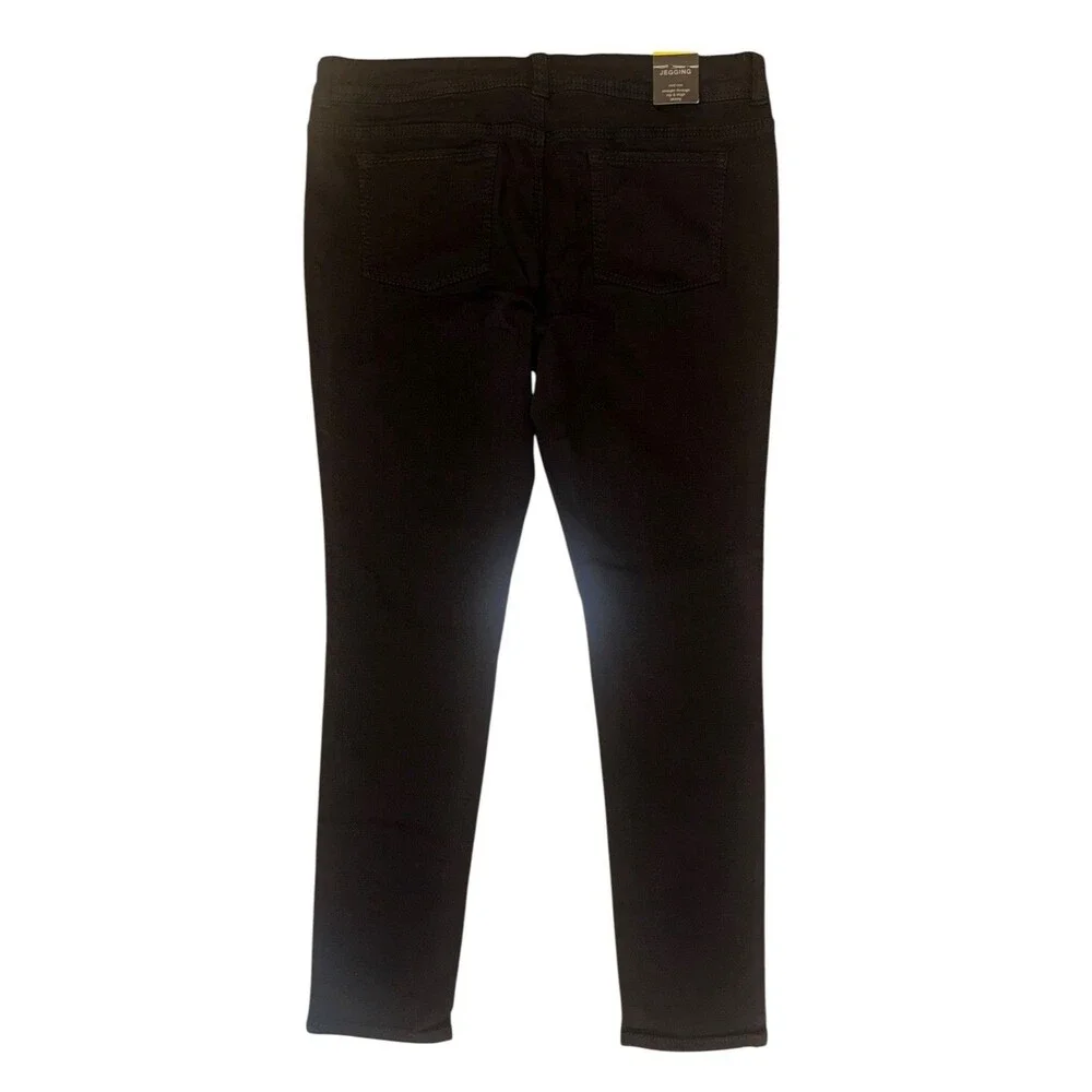 NWT Mossimo Premium Denim Black Mid Rise Skinny Jegging Women’s Size 14 NEW